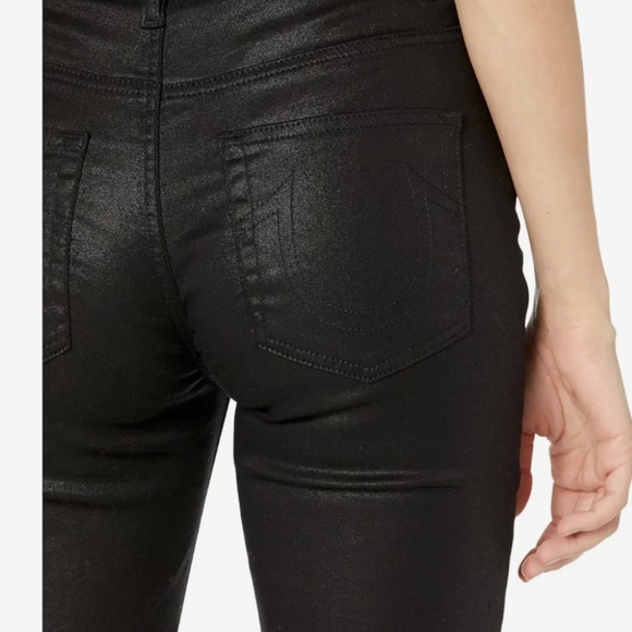 True Religion Jennie High-Rise Curvy Coated skinny Jeans in Onyx NWT - Picture 5 of 9